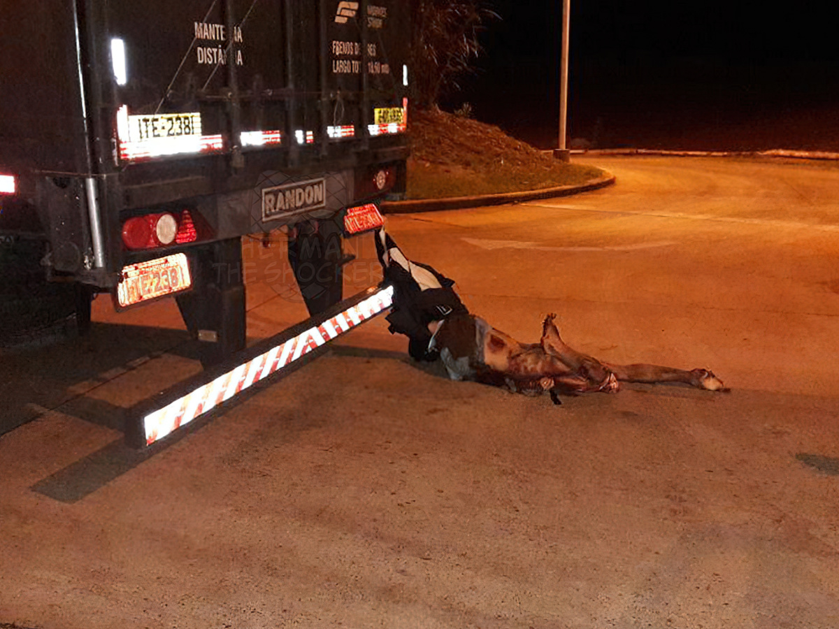 Motorcyclist dragged 40km by a truck